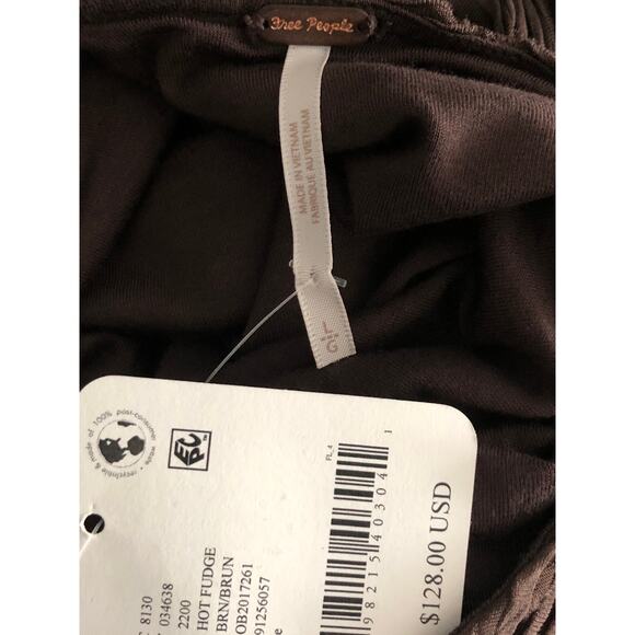 Free People Women's Large Paulie Mini Dress in Hot Fudge NEW - Picture 6 of 8